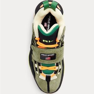 Polo Ralph Lauren Mens PS 100 High Top Sneaker Color Olive Size 10.5